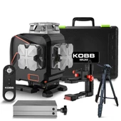 KOBB KBL36GTP Profesyonel Li-ion Şarjlı 4X360⁰ LCD Ekran Otomatik Hizalamalı Yeşil Çapraz Çizgi Lazer Distomat+Tripod - 2