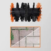 WORX WA0293 WG441E ile Uyumlu Sert ve Derz Dolgu Yüzeyler İçin 165mm Çelik Tel Destekli Temizlik Fırçası - 3