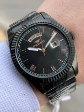 FERRO Takvimli 30 Mt Su Geçirmez Renk Atmaz Çelik Kordonlu Erkek kol Saat xf0019 thumbnail 1