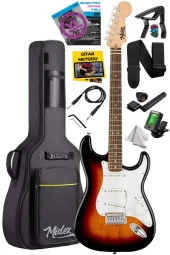 Midex Rph-30Sb Gül Klavye Strat Kasa Sss Elektro Gitar Seti - 1