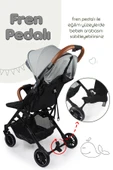 Prego Lotus Kabin Boy Bebek Arabası Gri 2033 thumbnail 4