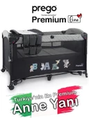Prego Premium Line Alt Açma Üniteli GRİ Anne Yanı Oyun Parkı 70x120 Gri 8049 - 1