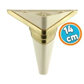 Mobilya Grubu Kanepe Sehpa TV Ünitesi Koltuk Ayağı 14 cm Krem Altın Baza Ayak thumbnail 1