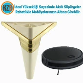 Mobilya Grubu Kanepe Sehpa TV Ünitesi Koltuk Ayağı 14 cm Krem Altın Baza Ayak thumbnail 4