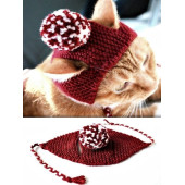 EGURRA KEDİ ŞAPKASI ÖRGÜ PİN DEN EL ÖRGÜSÜ İLE ÖRÜLMÜŞTÜR - 1