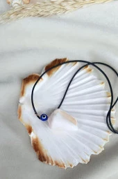 Kolye Doğal Deniz Kabuk Tasarım Takı Nazar Boncuk Charm Takı Kadın Kız thumbnail 2