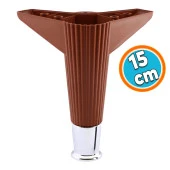Mobilya Takımı Kanepe Çekyat Sehpa TV Ünitesi Koltuk Ayağı Baza Ayakları Ceviz Krom 15 cm - 1