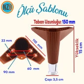 Mobilya Takımı Kanepe Çekyat Sehpa TV Ünitesi Koltuk Ayağı Baza Ayakları Ceviz Krom 15 cm - 2