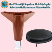Mobilya Takımı Kanepe Çekyat Sehpa TV Ünitesi Koltuk Ayağı Baza Ayakları Ceviz Krom 15 cm - 3