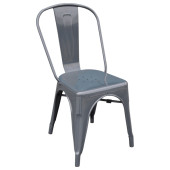Tolix Kolsuz Metal Sandalye-Antrasit Gri - 1