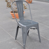 Tolix Kolsuz Metal Sandalye-Antrasit Gri - 3