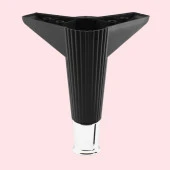 Mobilya Takımı Çekyat Kanepe Sehpa TV Ünitesi Koltuk Ayağı Baza Ayak Siyah Krom 15 cm - 6