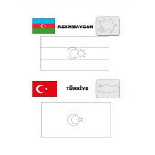 Ülke Bayrakları BOYAMA-Çizme Kitabı - 3