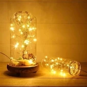 Peri Led Işık 10 Metre (sarı) Pilli Aydınlatma Şerit Led Saçak Spot Süsleme - 7