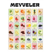Meyve ve Sebzeleri Öğreten YAZ-SİL Kitabı - 7