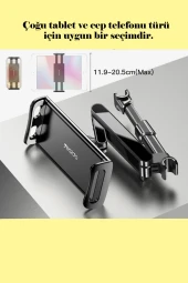 Qpen C117 360° Klipsli Koltuk Arkası Telefon Tablet Tutucu thumbnail 2