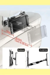 Qpen C117 360° Klipsli Koltuk Arkası Telefon Tablet Tutucu thumbnail 3