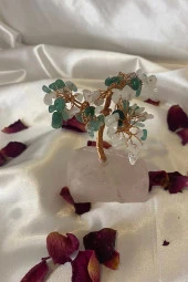 Doğaltaş Yeşim Kuvars Quartz Taşı Doğal Taş Bakır Hayat Ağacı Negatif Enerji Taşı - 5