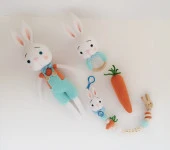 Havuçlu  Yenidoğan Set Amigurumi Organik Oyuncak - 1