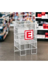 ECZANE 40X40 KATLANIR TEL HAVUZ SEPET BEYAZ - 3
