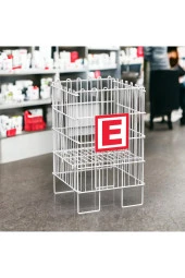 ECZANE 40X40 KATLANIR TEL HAVUZ SEPET BEYAZ - 4
