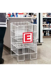 ECZANE 40X40 KATLANIR TEL HAVUZ SEPET BEYAZ - 5