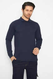 Sweat t-shırt Polo Yaka Kışlık Uzun Kol - 1