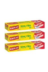 Streç Film 100 Metre Kesme Bıçağı Hediyeli - 3'lü - 1