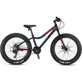Kron Fxc 500 Fat Bıke Mekanik Disk 20 Jant 7 VİTES Profesyonel Dağ Bisikleti MAT SİYAH-KIRMIZI/MAVİ(KRN21-587) - 1