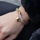 Cetaş Eterna Kalpli Sevgi Bileklik 14k Altın thumbnail 1