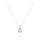 Pırlanta Baget Taşlı Beyaz Altın Kolye 30-40 thumbnail 2