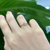 14k Altın Çiçek Yüzük thumbnail 1