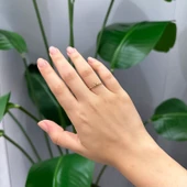 14k Altın Minimal Lotus Yüzük thumbnail 2