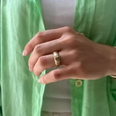 14k Altın Turtle Yüzük thumbnail 1