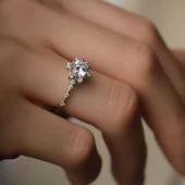 14 Ayar Altın Lotus Çiçeği Yüzük thumbnail 3