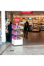 İNDİRİM 3 Raflı 50x50 Ahşap Beyaz Orta Alan Standı - 6