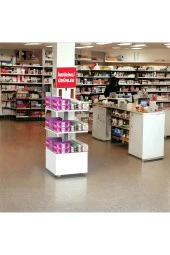 İNDİRİM 3 Raflı 50x50 Ahşap Beyaz Orta Alan Standı - 7