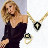 14k Altın Ema Kalkan Figürlü Gurmet Kolye thumbnail 1