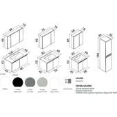 ORKA TERME 80CM BANYO DOLABI KAPAKLI PARLAK GRİ thumbnail 3