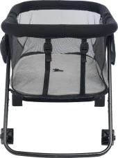 Joell Alüminyum Katlanır Anne Yanı Beşik Siyah-Gri thumbnail 9