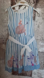 Pampal princess askılı elbise ACIK MAVİ - 1