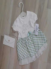 ÖZCAN ÖZCAN KIZ BEBEK TAŞ BASKILI ÇİCEKLİ ELBİSE - 1