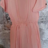 Carino CARİNO BELİ LASTİKLİ ELBİSE YAVRU AĞZI RENKLİ - 2