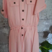 Carino CARİNO BELİ LASTİKLİ ELBİSE YAVRU AĞZI RENKLİ - 4