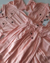 Carino CARİNO BELİ LASTİKLİ ELBİSE YAVRU AĞZI RENKLİ - 7