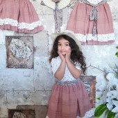 Pampal PUANLI ŞAPKALI ELBİSE GÜL KURUSU - 6