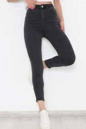 Süper Likra Kot Pantolon Füme6 - 5