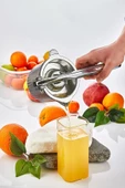 Nishev Döküm Paslanmaz Metal Sıkacak Limon Sıkacağı Portakal Narenciye Sıkıcı Pratik Mutfak Aleti - 2
