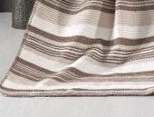 Aksu Waffle Çift Kişilik Pamuklu Battaniye 180x220 Bej thumbnail 2