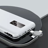 PW-05 Hızlı Şarj Led Göstergeli Micro Lightning Type-C Kablolu Taşınabilir Powerbank 10000mAh - 5